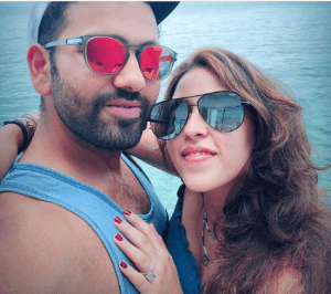 Rohit Sharma with his Wife